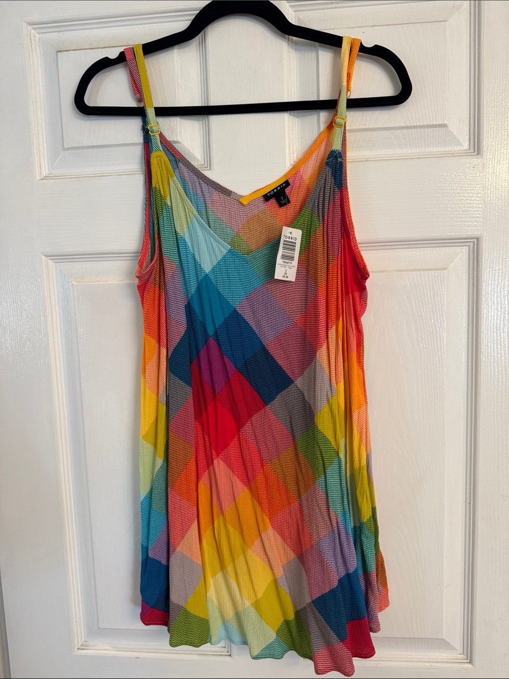 Torrid Mixed Rainbow Plaid Slip Dress - Multicolor
